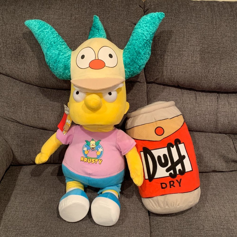 Enormous Bart Simpson & Duff Dry Beer NWT